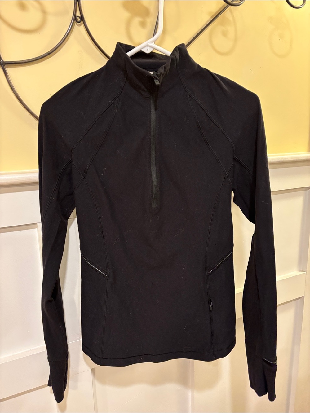 lululemon athletica Black Athletic Jacket with Stand Collar